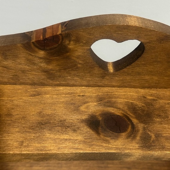 Wooden Heart cut out Wall Shelf with pegs and mini shelf set - Picture 7 of 16